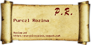 Purczl Rozina névjegykártya